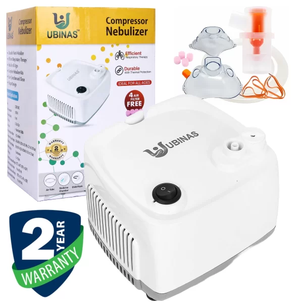 UBINAS Eco Piston Compressor Nebulizer Machine for Adult & Kid (2 Years Warranty)