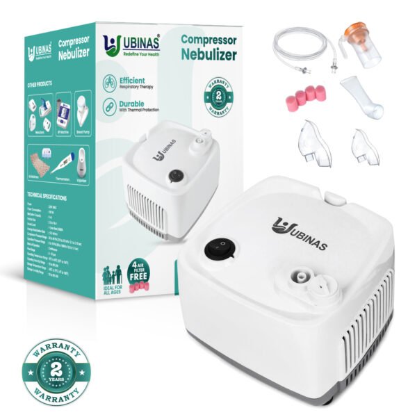 UBINAS Eco Piston Compressor Nebulizer Machine for Adult & Kid (2 Years Warranty)