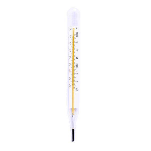 UBINAS Oval Mercury Thermometer | Oral & Underarm Use | °C/°F | Water-Resistant | SMIC Gold