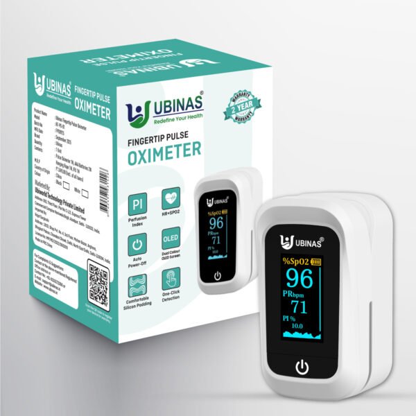 UBINAS Finger Tip Pulse Oximeter White Color